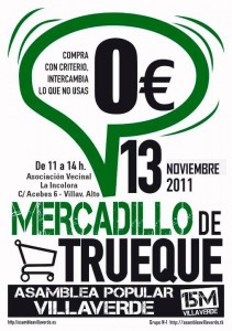 Mercadillo de trueque en Villaverde