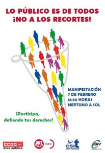 Manifestación por los servicios públicos